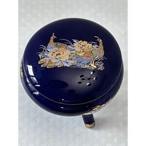 VTG Handcrafted Japan Peacock Birds Refreshener Exotic Fragrance Candle